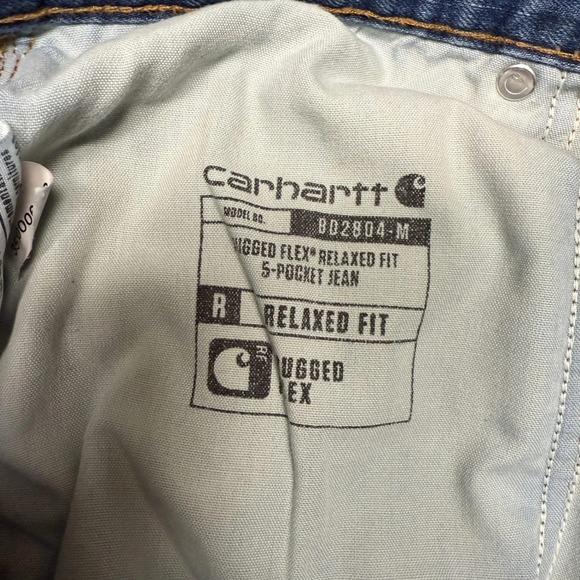 Carhartt Mens Rugged Flex Jeans 32x30 Relaxed Fit Blue Denim Work Pants - Picture 7 of 13